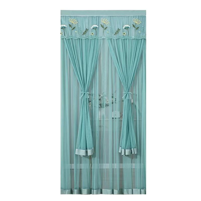 1шт занавеска для двери противомоскитная занавеска кружевная марлевая занавеска разделительная занавеска зелёный