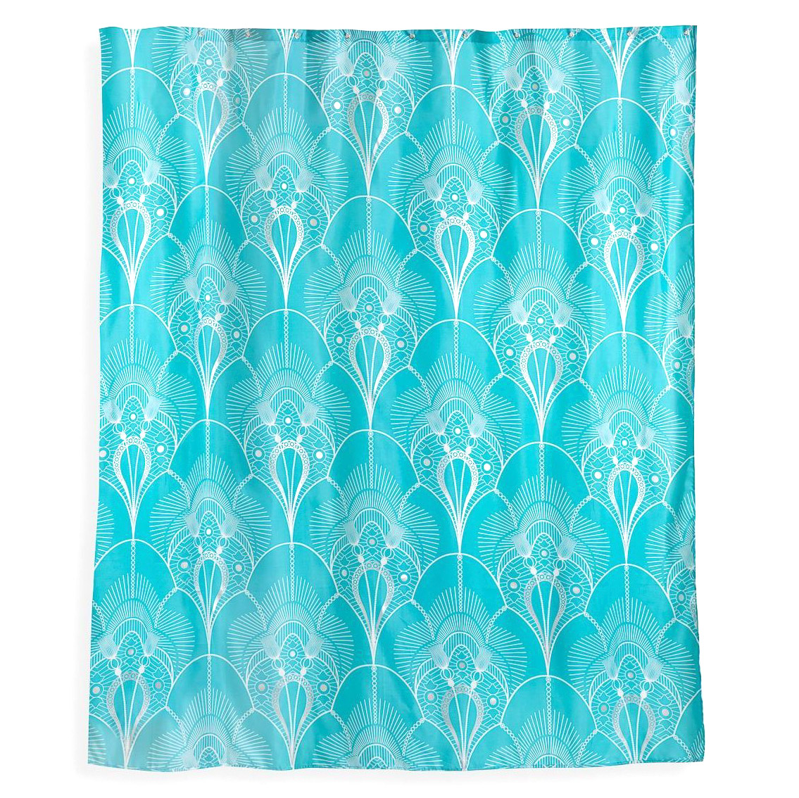 Шторка для ванной Wess бирюзовая (T639-5)